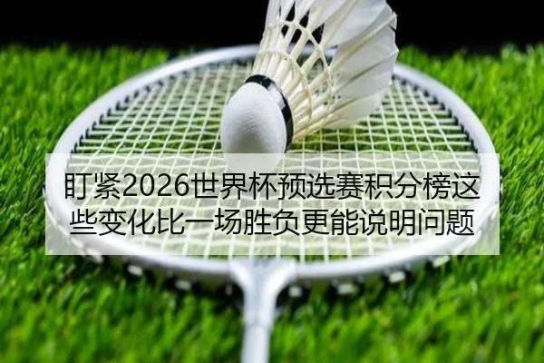 盯紧2026世界杯预选赛积分榜这些变化比一场胜负更能说明问题